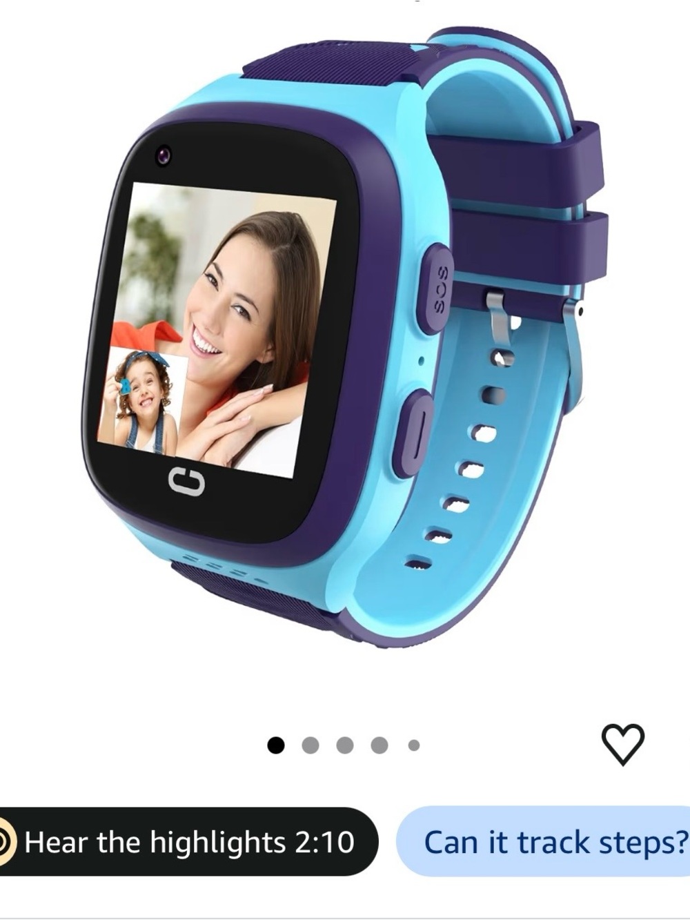 Kids Smartwatch with Camera - Blue/Purple